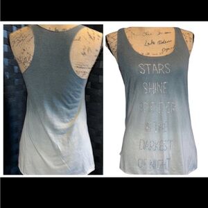 Beach or gym tank top, no brand tag. Ombré color grey.